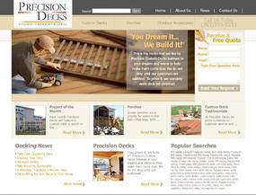 Precision Decks  Web Design
