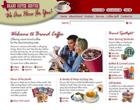 Coffee Company E Commerce Site Development wholesale coffee service coffee products wholesale coffee custom e commerce solution Web Design